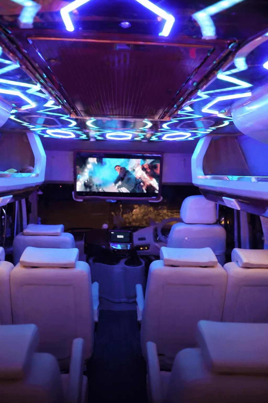 Entertainment screen and ambient lighting inside